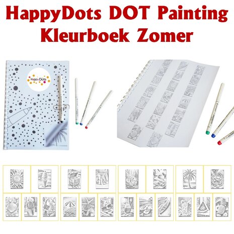 DOT Painting Colouring Book Summer