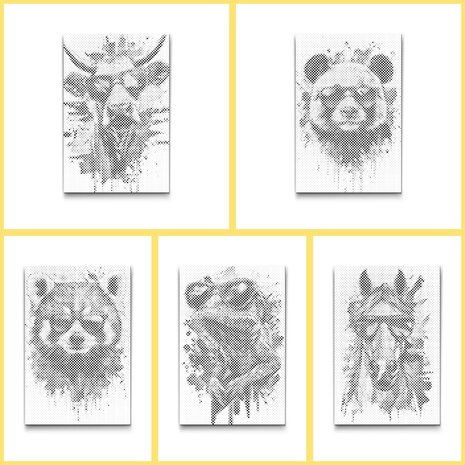 DOT Painting Kleurboek Gekke dieren