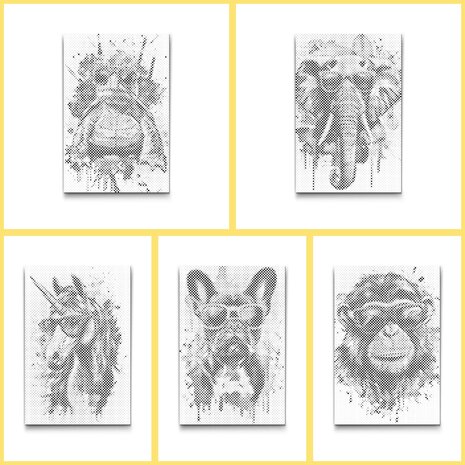 DOT Painting Kleurboek Gekke dieren