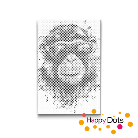DOT Painting Gekke dieren - Aap