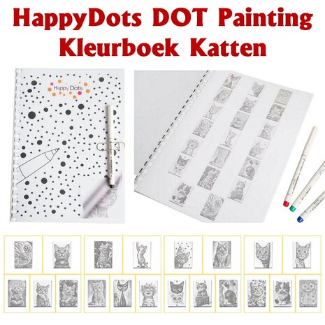 DOT Painting Kleurboek Katten