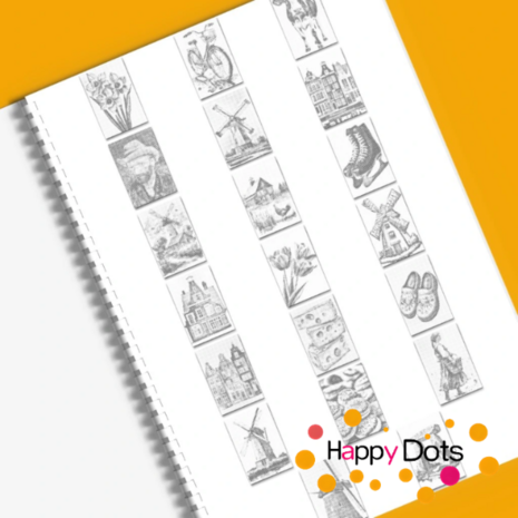 DOT Painting Coloring Book Typically Dutch