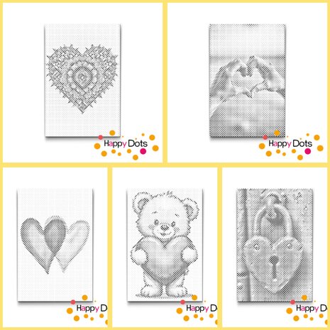 DOT Painting Kleurboek Harten