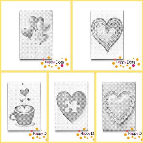 DOT Painting Kleurboek Harten