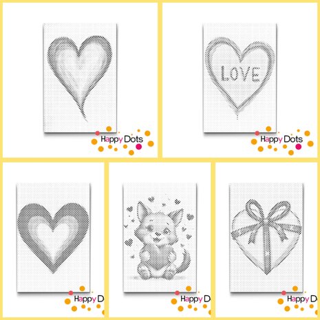 DOT Painting Kleurboek Harten