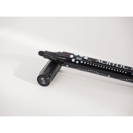 Marqueurs acryliques DOT pour peinture, lot de 5 (double pointe)