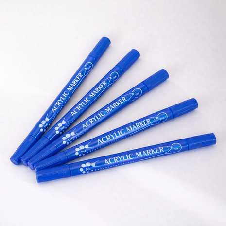 Marqueurs acryliques DOT pour peinture, lot de 5 (double pointe)