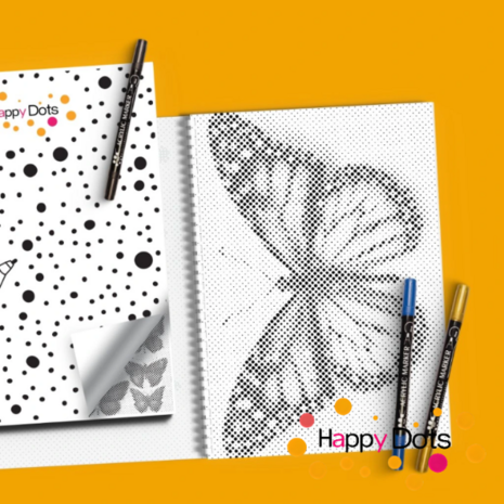 Livre de coloriage &agrave; points Papillons