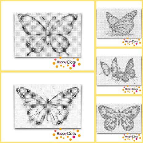 Livre de coloriage &agrave; points Papillons