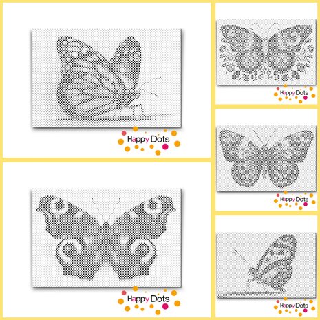 Livre de coloriage &agrave; points Papillons