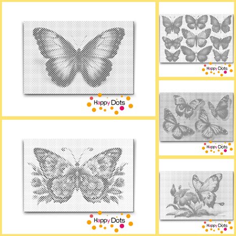 Livre de coloriage &agrave; points Papillons