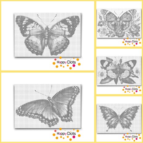 Livre de coloriage &agrave; points Papillons