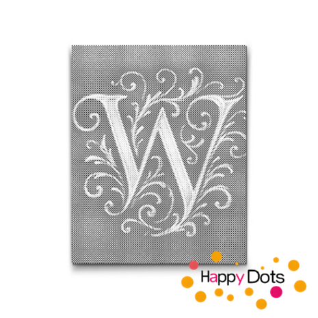 DOT Painting Letter W