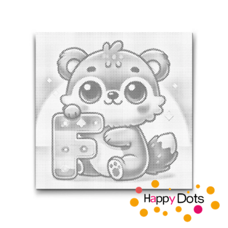 DOT Painting Letter Animals F
