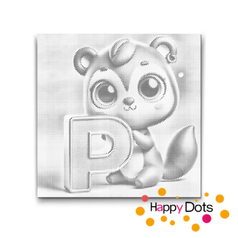 DOT Painting Letter Animals P