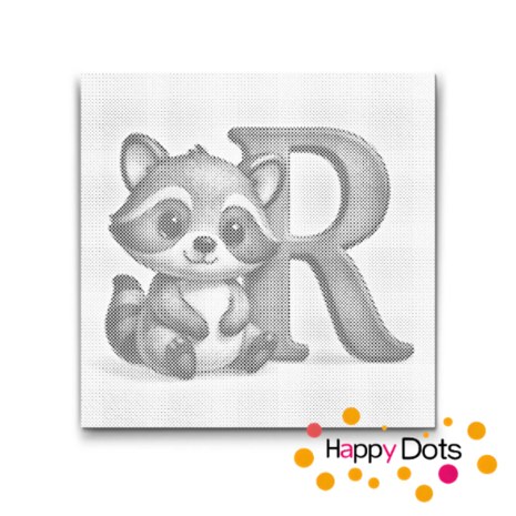 DOT Painting Letter Animals R