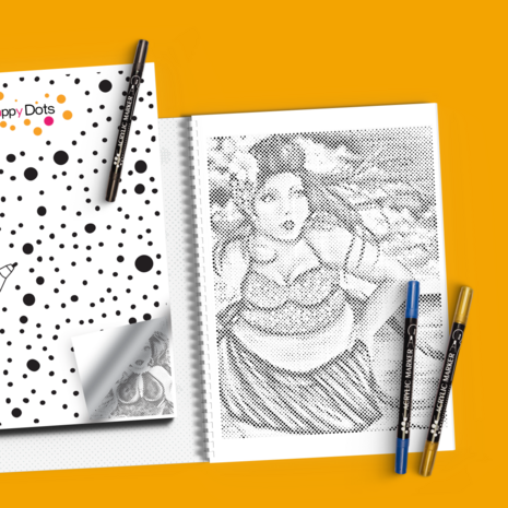 DOT Painting Malbuch Gro&szlig;e Dicke Damen A3 (30x40cm)