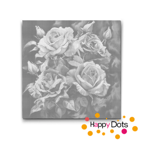 DOT Painting Four roses