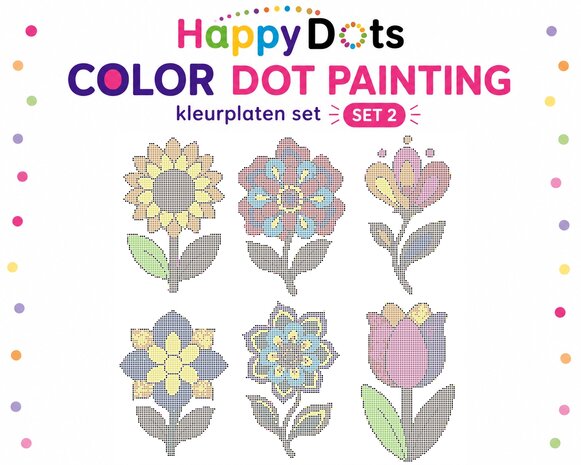 Color DOT Painting set Bloemen A4