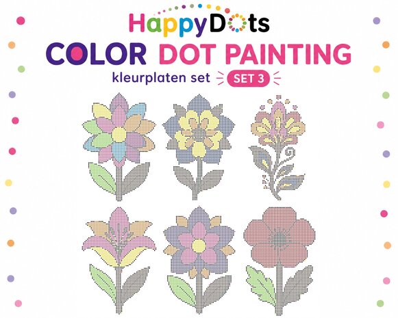 Color DOT Painting set Bloemen A4