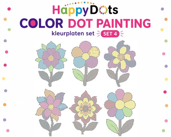 Color DOT Painting set Bloemen A4