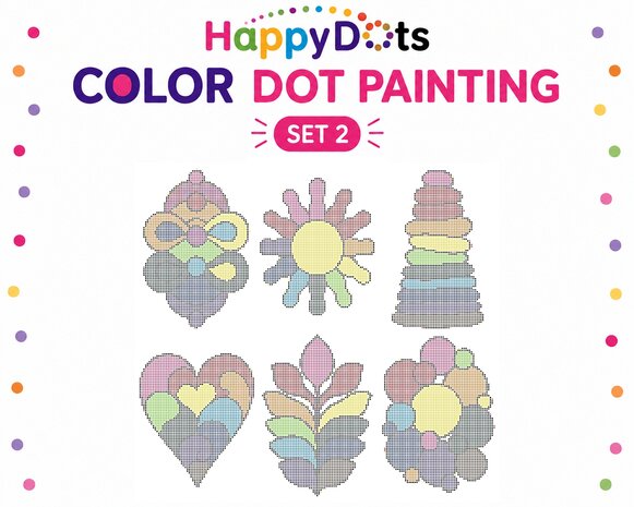 Color DOT Painting set Kleurrijk Abstract A4 
