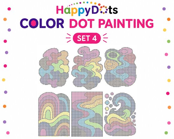 Color DOT Painting set Kleurrijk Abstract A4 
