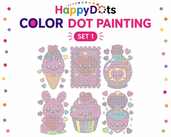 Color DOT Painting set Liefde A4 