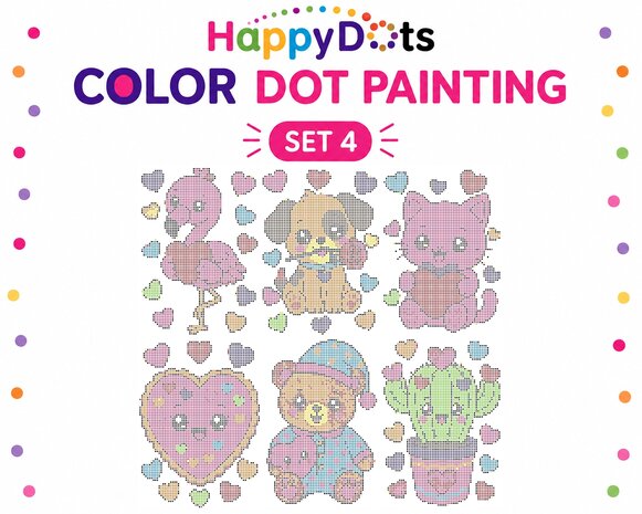 Color DOT Painting set Liefde A4 