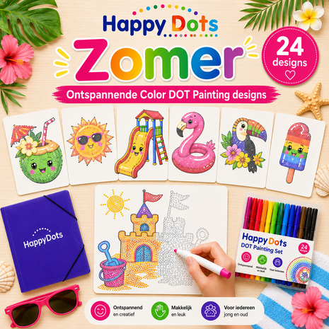 Color DOT Painting set Zomer A4 