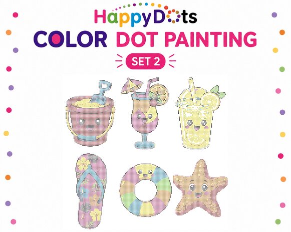 Color DOT Painting set Zomer A4 