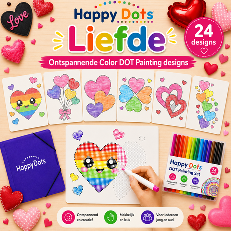 Color DOT Painting set Liefde A4 