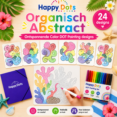HappyDots Color DOT Painting set Organisch Abstract A4 