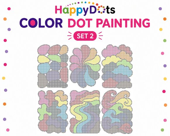 HappyDots Color DOT Painting set Organisch Abstract A4 