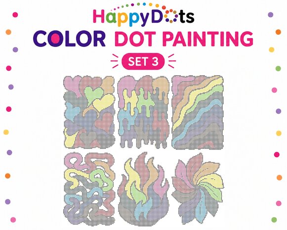 HappyDots Color DOT Painting set Organisch Abstract A4 