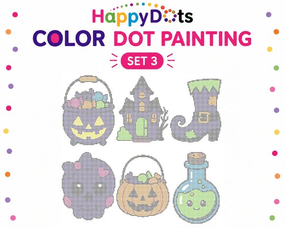 HappyDots Color DOT Painting set Halloween A4