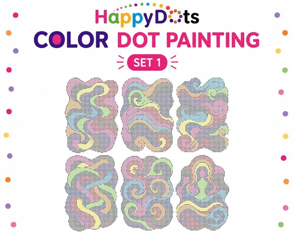 HappyDots Color DOT Painting set Lijnen A4