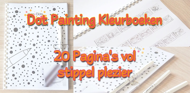 Happy Dots kleurboek HappyDots kleurboeken Dot Painting kleur boek