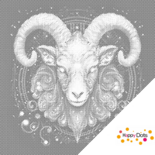 DOT Painting Zodiac Sign Aries