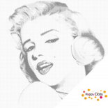 DOT Painting Porträt Marilyn