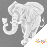 DOT Painting Olifant met vlinder