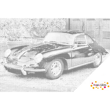 DOT Painting Oude Porsche