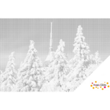 DOT Painting Schneebedeckte Bäume