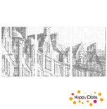 DOT Painting 3 Teil Häuser in Edinburgh