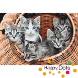 Malen nach Zahlen Kätzchen im Körbchen