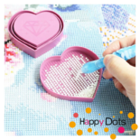 Diamond Painting Schüttelschalen Set in Herzform (3-teilig)