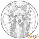 DOT Painting Hund - Chinese Powderpuff