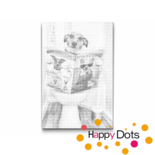 DOT Painting Hund auf der Toilette - Jack Russell