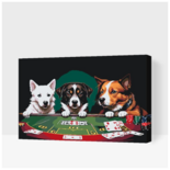 Schilderen op nummer Poker honden