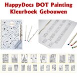DOT Painting Coloring Book Famous Buildings